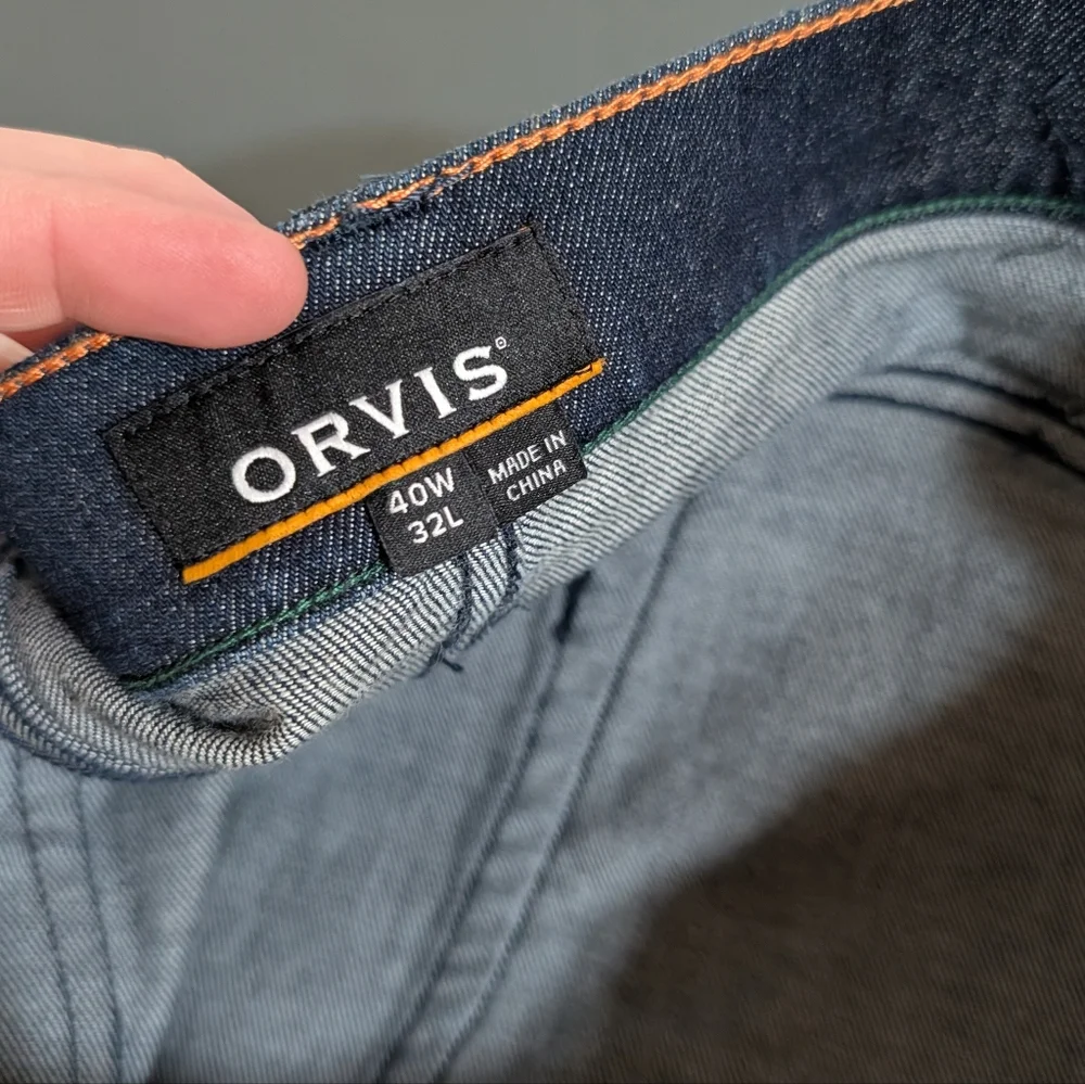 Orvis CORDURA Tech Denim‎ Indigo Double Knee Jeans